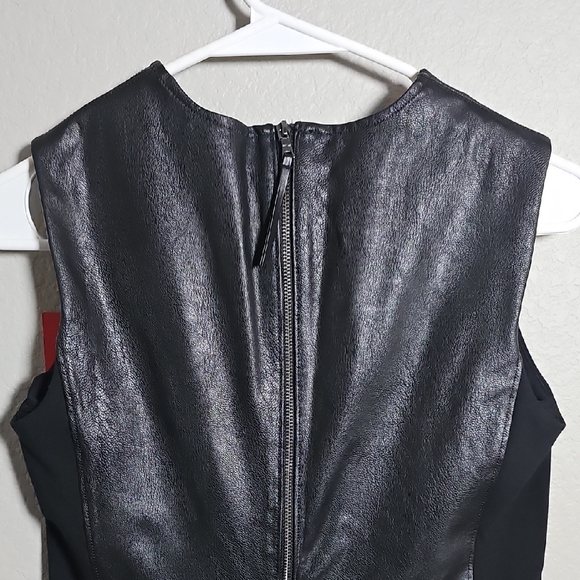SPANX Black Leather Midi Dress - Picture 4 of 14